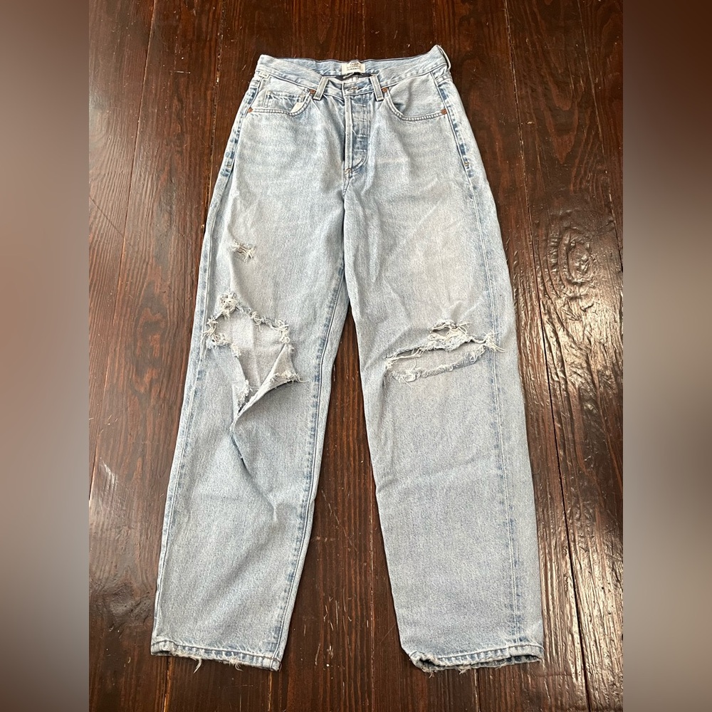 Citizens Of Humanity Light Blue Distressed Boyfriend Jeans